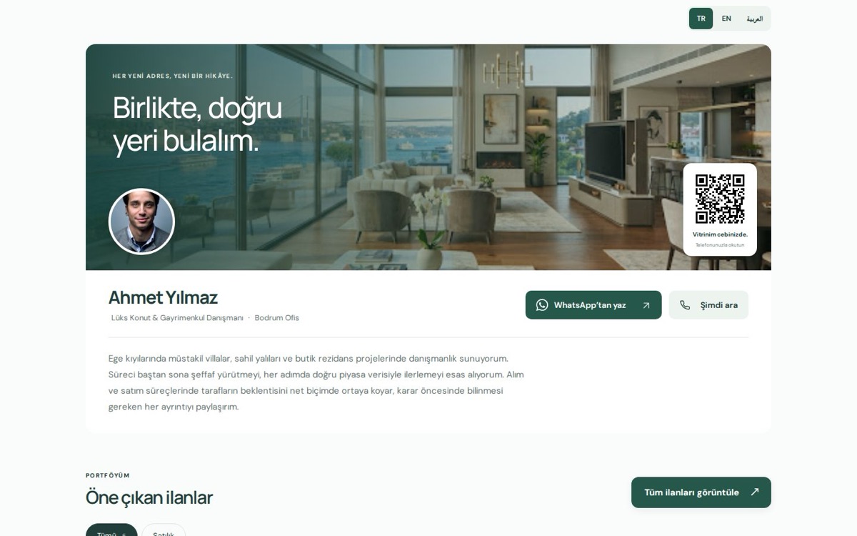 Panorama vitrininin ekran görüntüsü